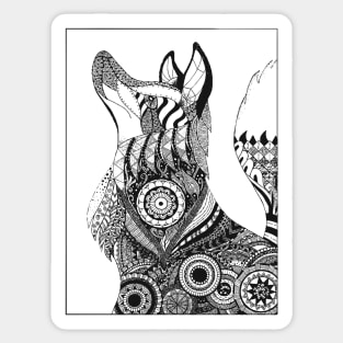 Handmade Wolf using Mandala Style Sticker